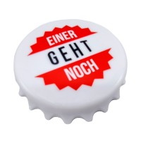 Flaschenöffner magnetisch XL Kronkorken mit Spruch (Einer geht noch)