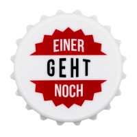 Flaschenöffner magnetisch XL Kronkorken mit Spruch (Einer geht noch)