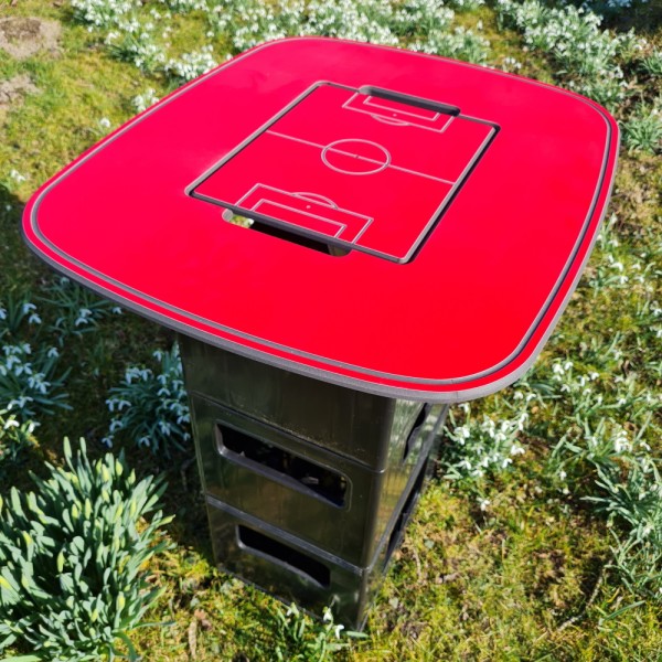 Bierkistentisch PREMIUM Stadion "Spielfeld" - Rot